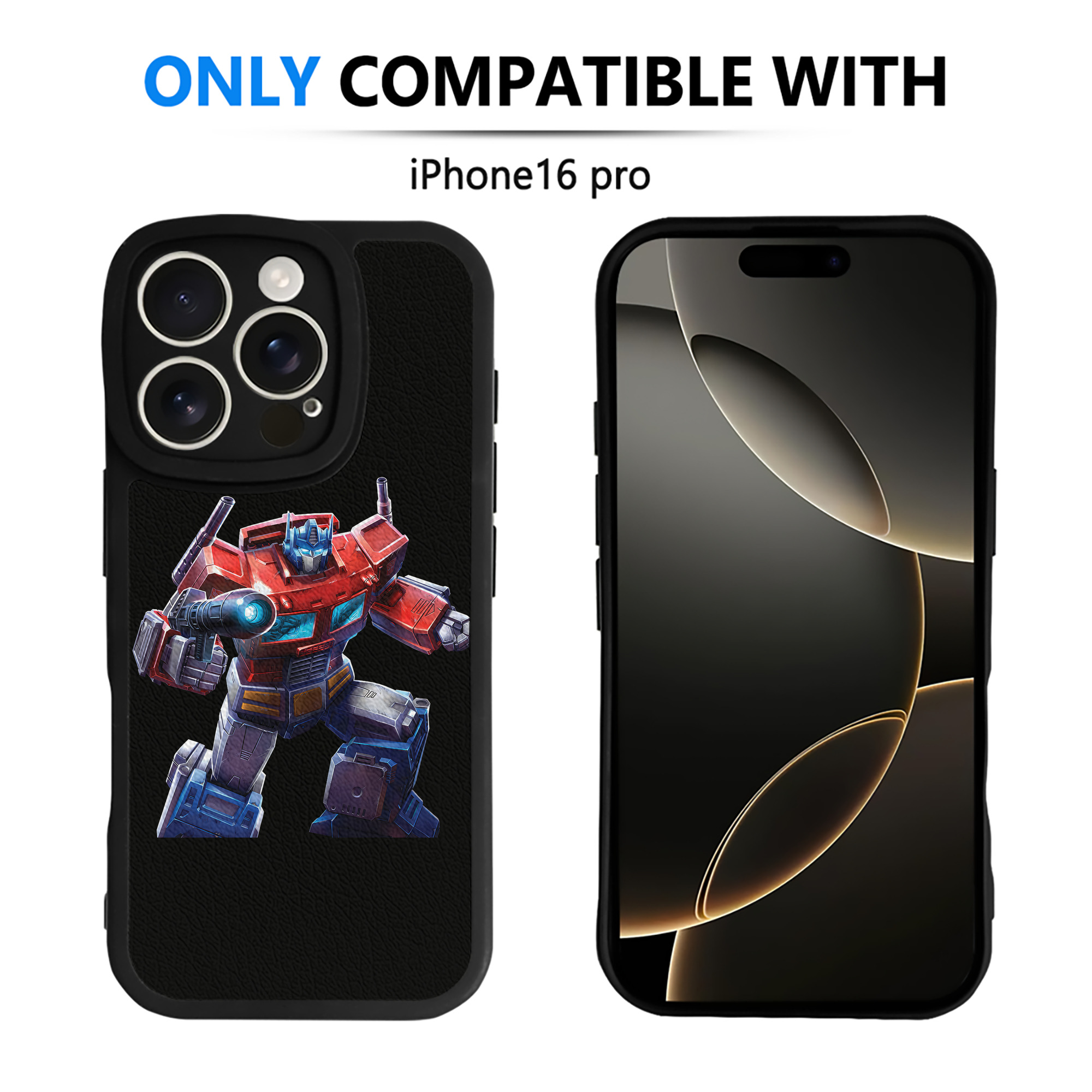 （画像用） Transformers トランスフォーマー 【iPhone 16シリーズ対応】シリコンスマホケース（レザー調） 材質：シリコン